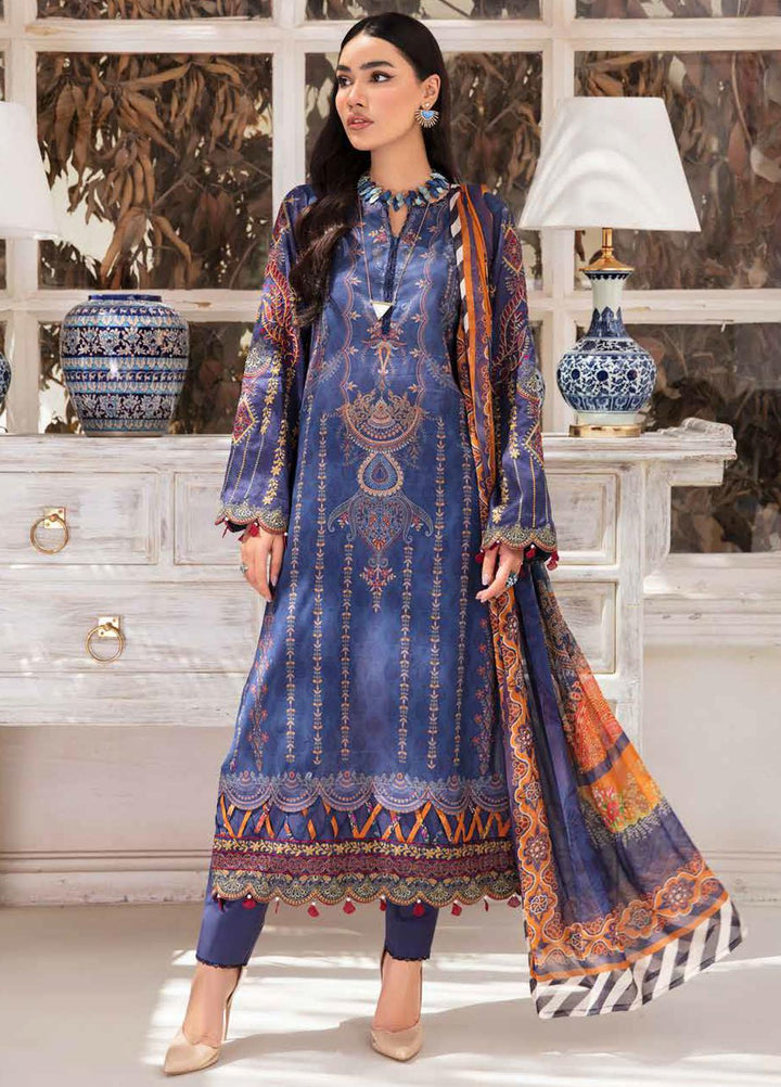 Riwayat-e-Khas By Banafsheh Embroidered Lawn Suits Unstitched 3 Piece BF22RK BNR-10 - Luxury Collection