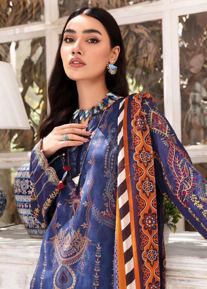 Riwayat-e-Khas By Banafsheh Embroidered Lawn Suits Unstitched 3 Piece BF22RK BNR-10 - Luxury Collection