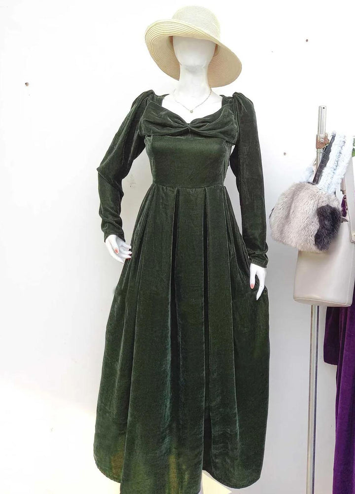 Robes Pret Casual  Long Dress DARK OLIVE