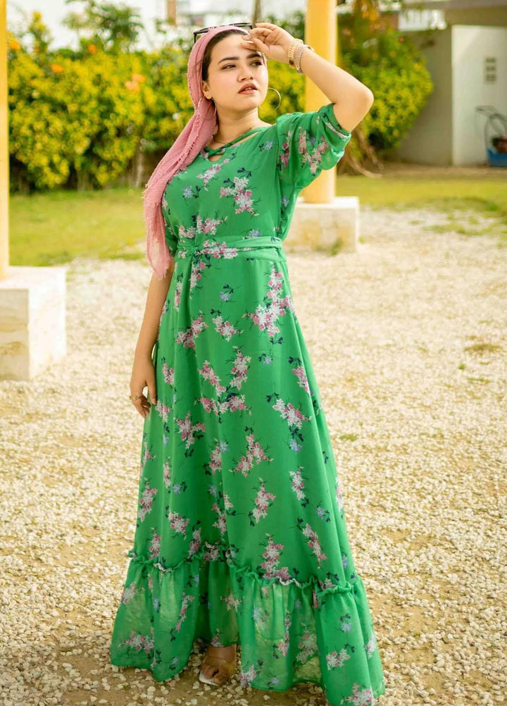 Robes Pret Casual  Long Dress GREEN MERRY