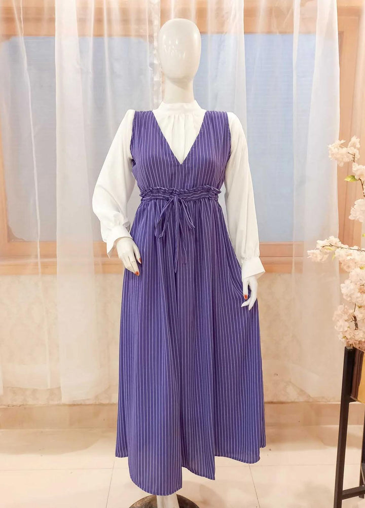 Robes Pret Casual  Long Dress LILAC STRIPED