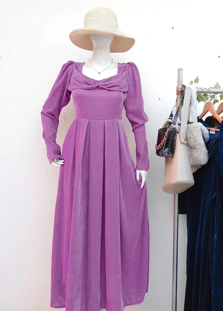 Robes Pret Casual  Long Dress LILAC VELVET