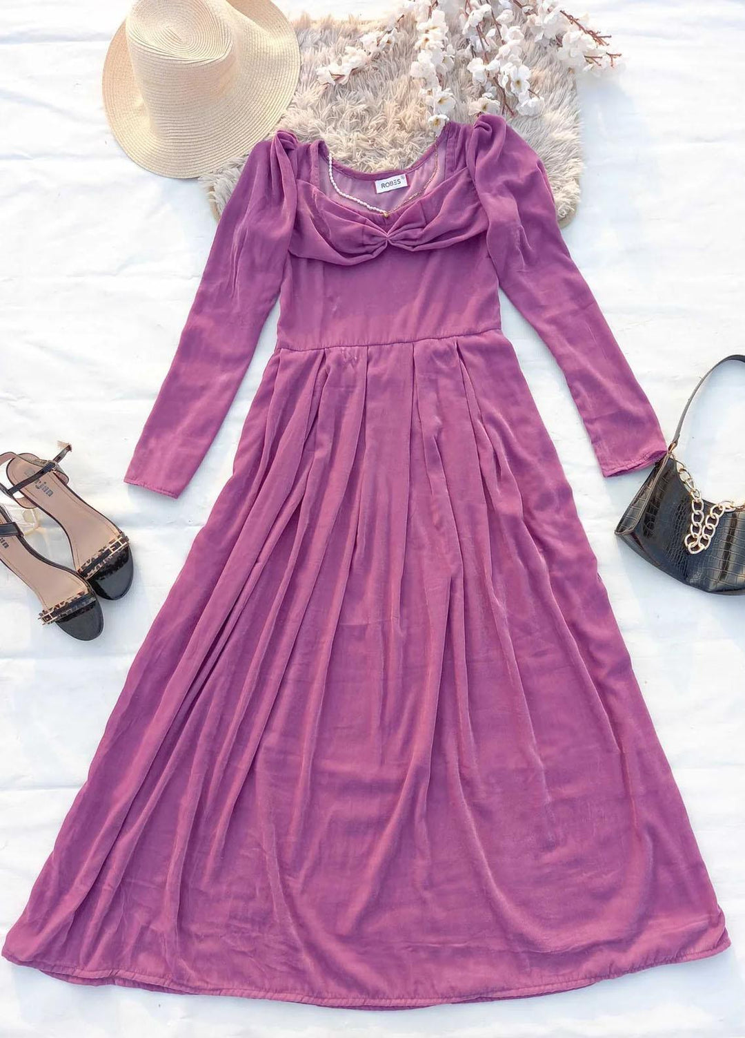 Robes Pret Casual  Long Dress LILAC VELVET