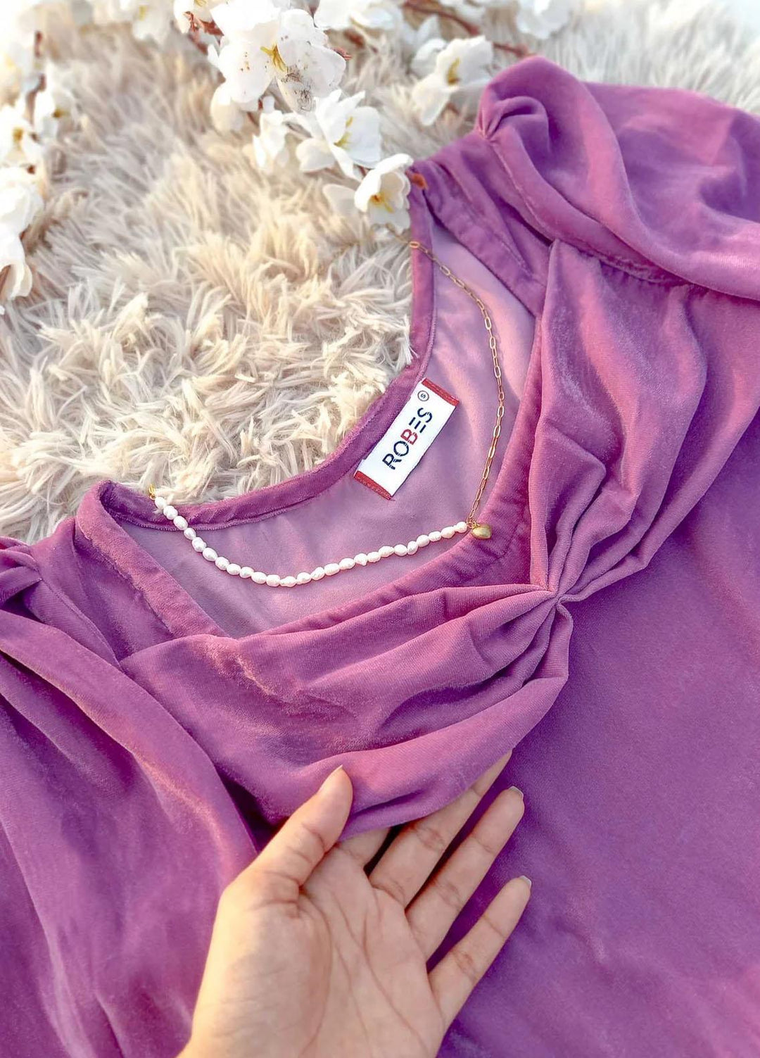 Robes Pret Casual  Long Dress LILAC VELVET
