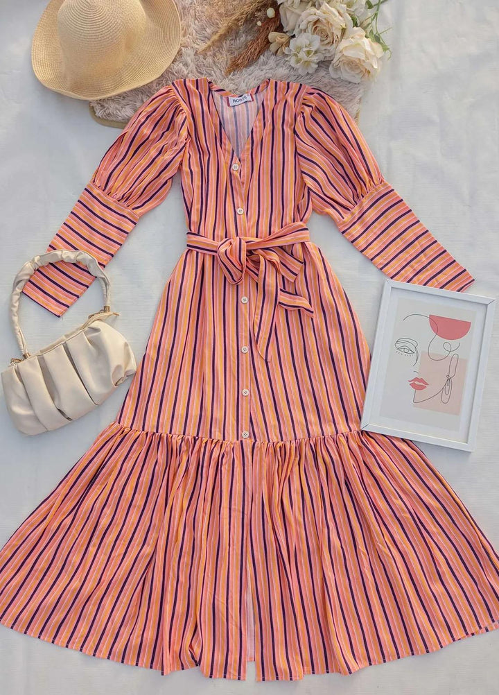 Robes Pret Casual  Long Dress PEACH BLISSE