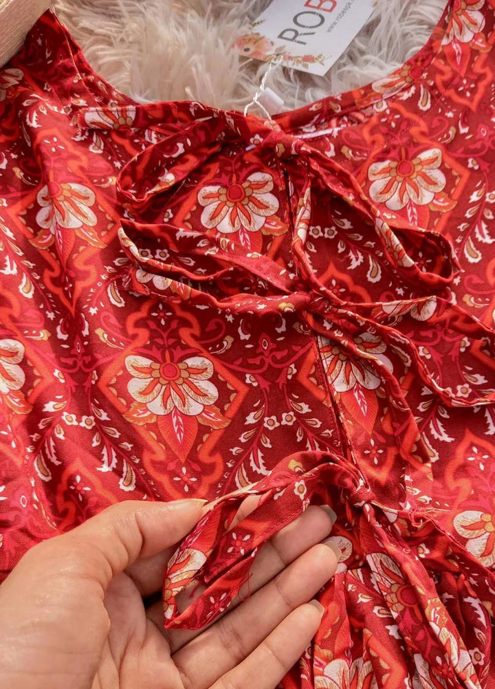 Robes Pret Casual  Long Dress RED BOHEMIAN