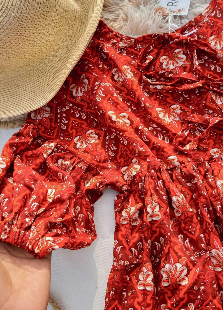 Robes Pret Casual  Long Dress RED BOHEMIAN
