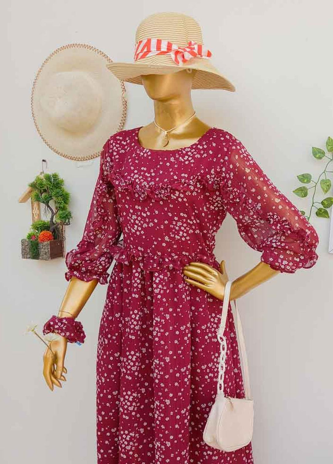 Robes Pret Casual  Long Dress ROSEWOOD