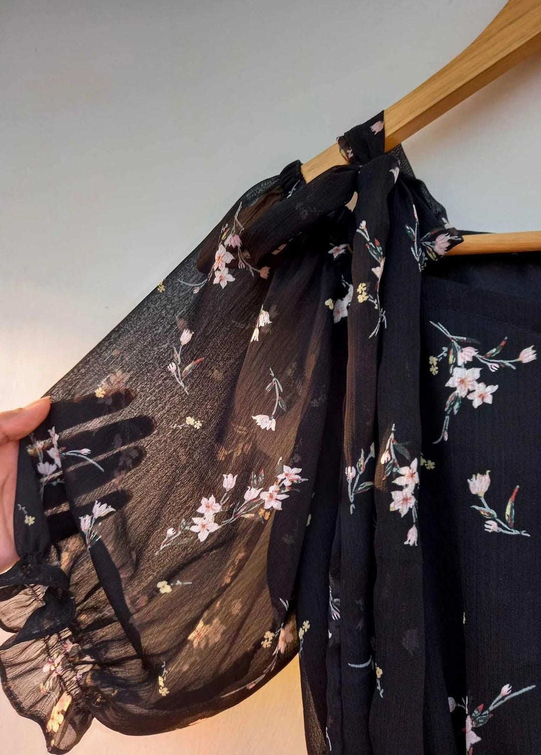 Robes Pret Casual Chiffon Short Dress BLOSSOM IN THE NIGHT