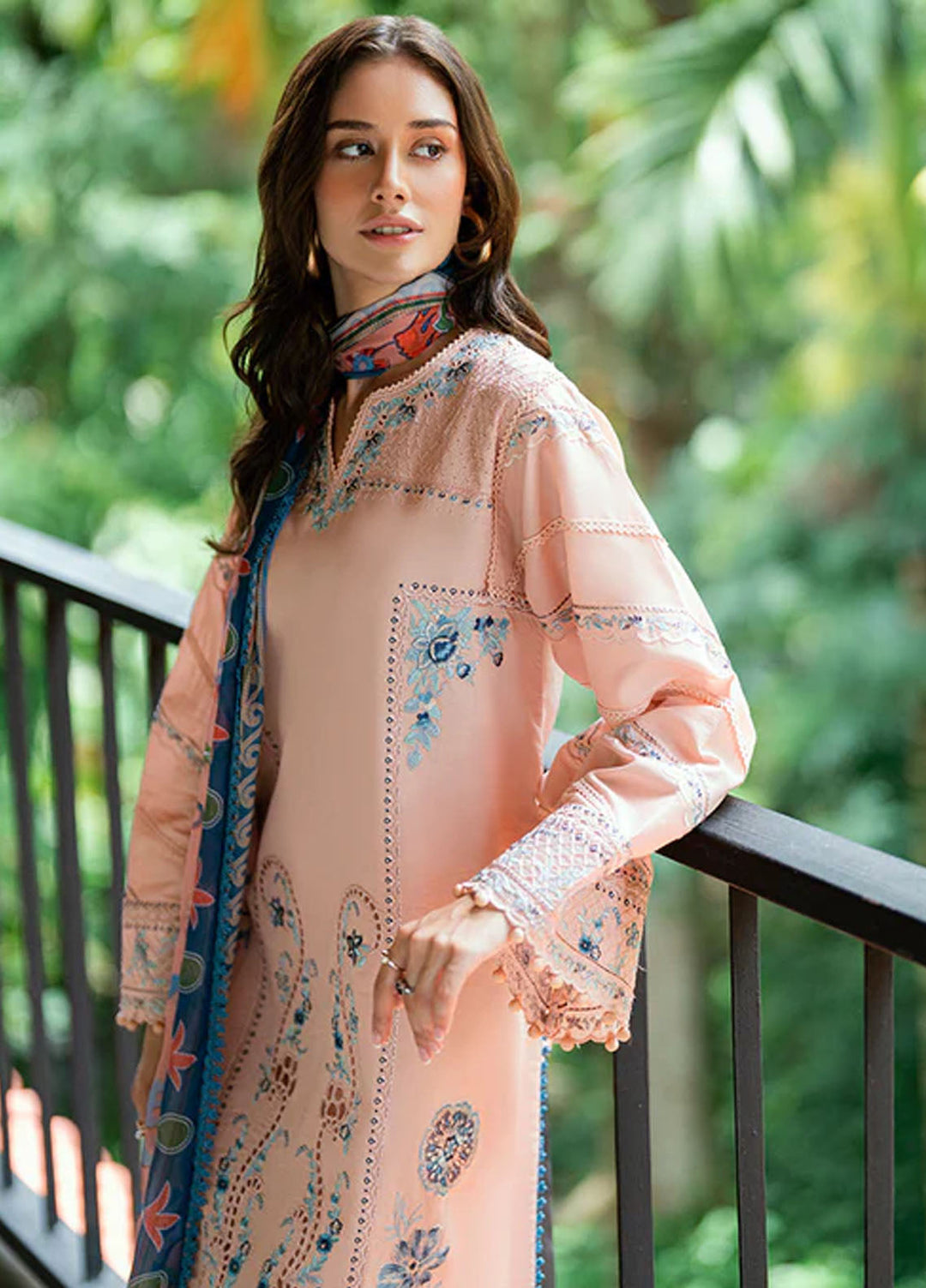 Roheenaz Embroidered Lawn Suits Unstitched 3 Piece D-01 B Islene - Summer Collection