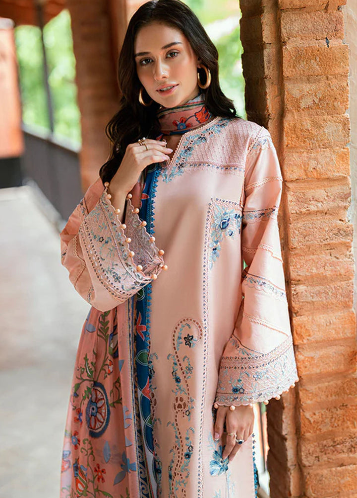Roheenaz Embroidered Lawn Suits Unstitched 3 Piece D-01 B Islene - Summer Collection