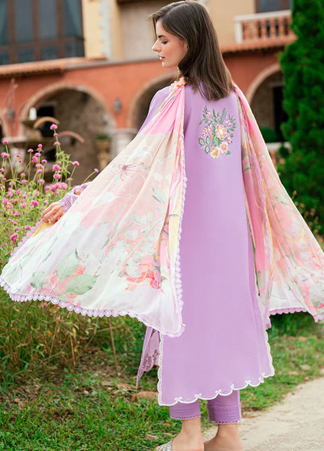 Roheenaz Embroidered Lawn Suits Unstitched 3 Piece D-03 A Wisteria - Summer Collection