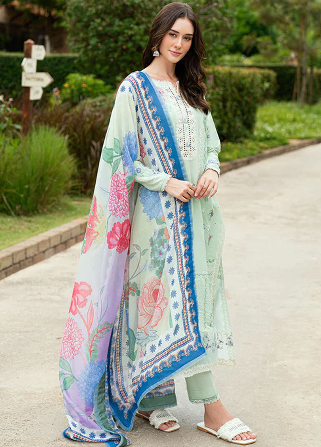 Roheenaz Embroidered Lawn Suits Unstitched 3 Piece D-04 A Veloura - Summer Collection