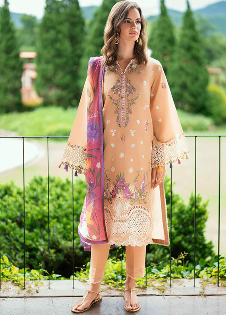 Roheenaz Embroidered Lawn Suits Unstitched 3 Piece D-05 A Elaris - Summer Collection