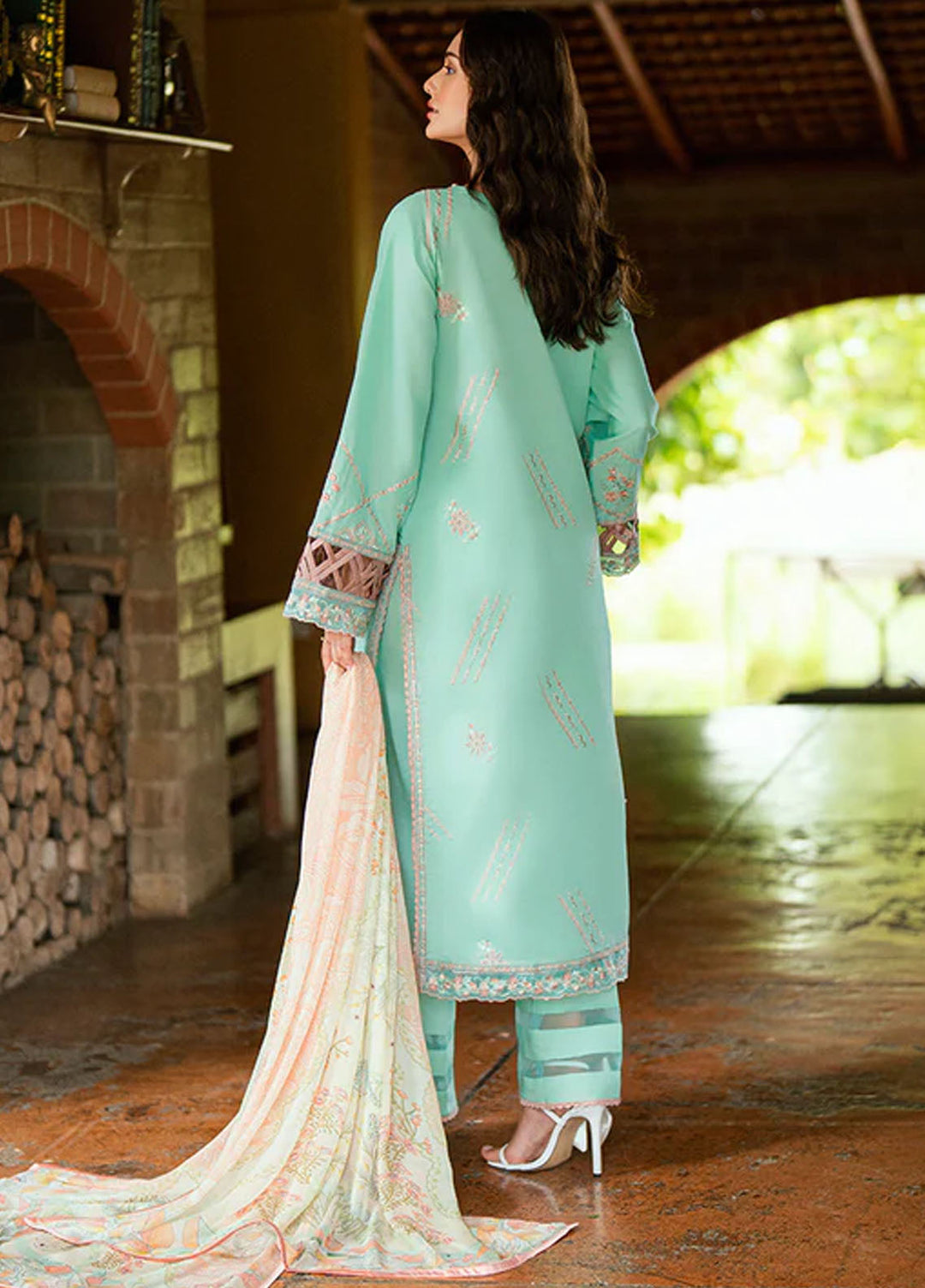 Roheenaz Embroidered Lawn Suits Unstitched 3 Piece D-06 A Ravena - Summer Collection