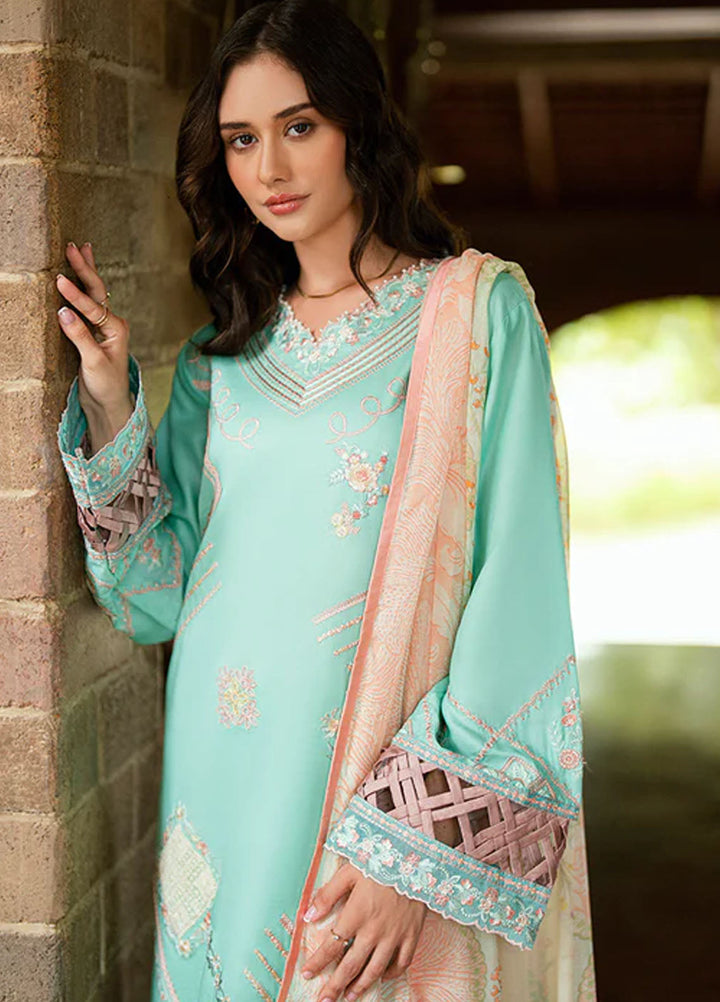 Roheenaz Embroidered Lawn Suits Unstitched 3 Piece D-06 A Ravena - Summer Collection