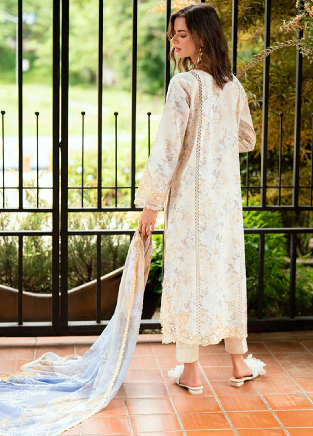 Roheenaz Embroidered Lawn Suits Unstitched 3 Piece D-07 A Celestra - Summer Collection
