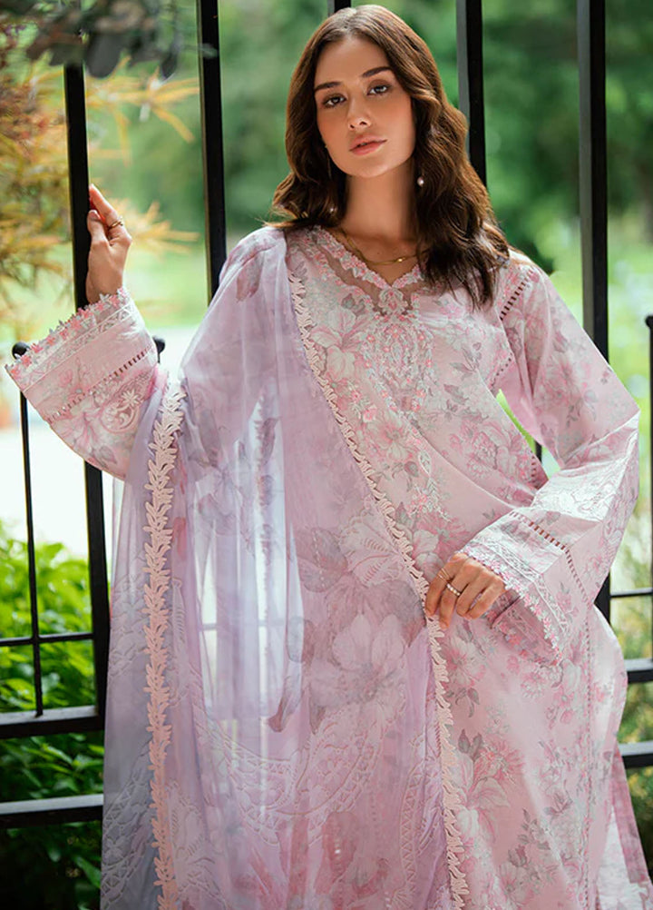 Roheenaz Embroidered Lawn Suits Unstitched 3 Piece D-07 B Lyora - Summer Collection