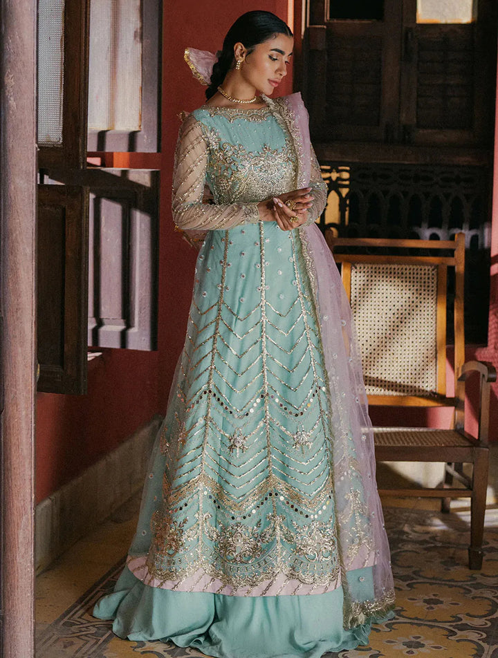Roheenaz Embroidered Net Suits Unstitched 3 Piece RNZ24PSM Aarzo - Wedding Collection