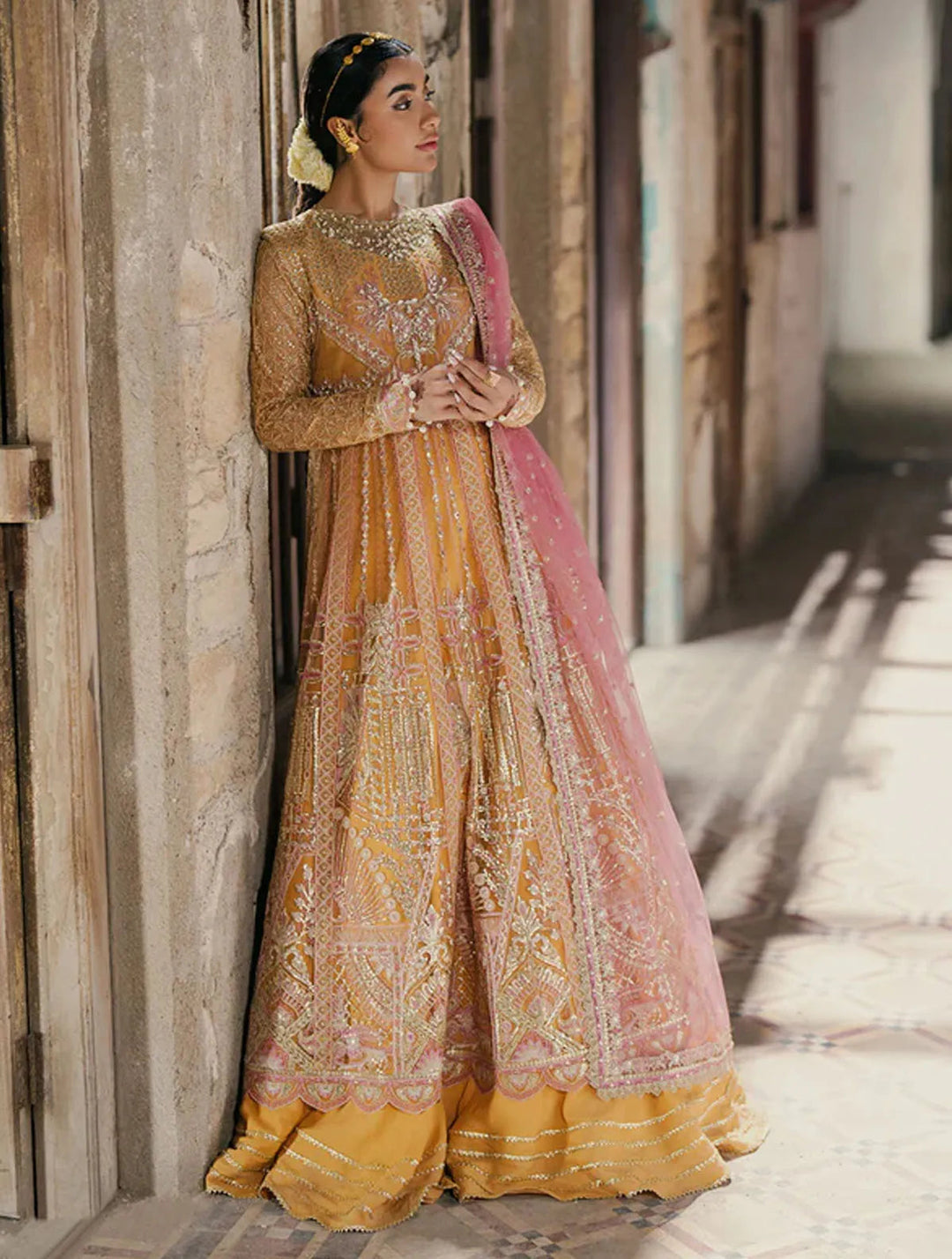 Roheenaz Embroidered Net Suits Unstitched 3 Piece RNZ24PSM Afreen - Wedding Collection