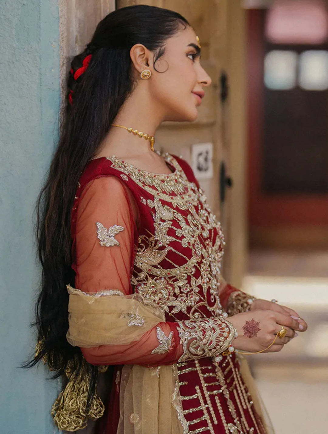 Roheenaz Embroidered Net Suits Unstitched 3 Piece RNZ24PSM Jabeen - Wedding Collection