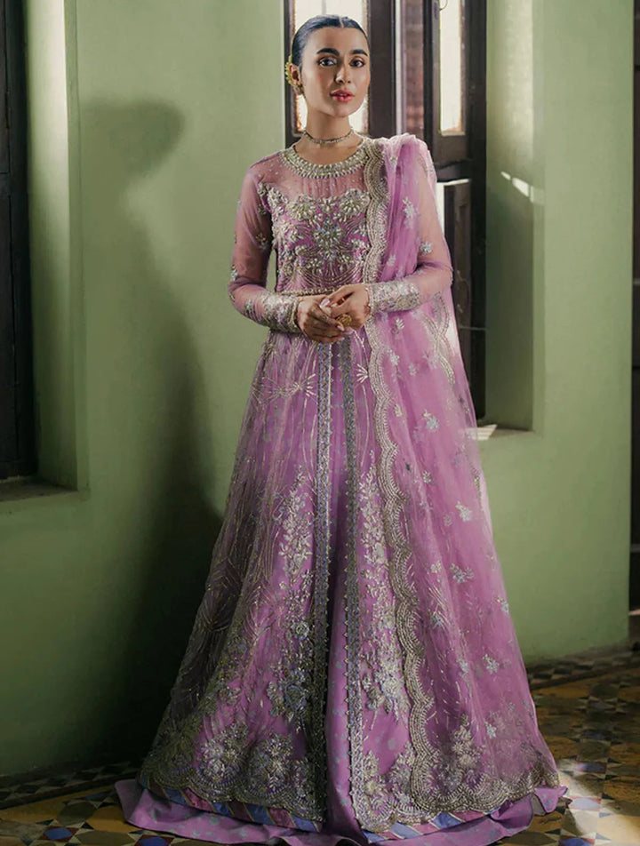 Roheenaz Embroidered Net Suits Unstitched 3 Piece RNZ24PSM Maha - Wedding Collection