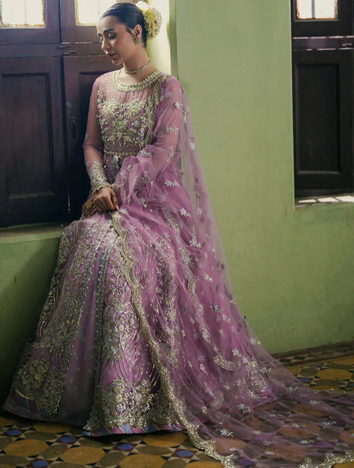 Roheenaz Embroidered Net Suits Unstitched 3 Piece RNZ24PSM Maha - Wedding Collection