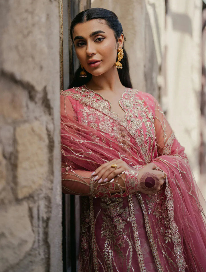 Roheenaz Embroidered Net Suits Unstitched 3 Piece RNZ24PSM Ulfat - Wedding Collection