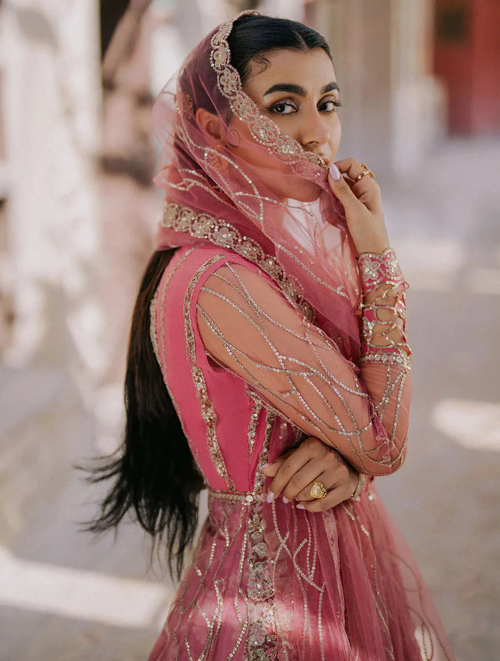 Roheenaz Embroidered Net Suits Unstitched 3 Piece RNZ24PSM Ulfat - Wedding Collection