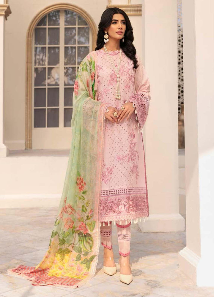 Roheenaz Embroidered Lawn Suits Unstitched 3 Piece RO22L-2 RNZ22S-01B - Summer Collection