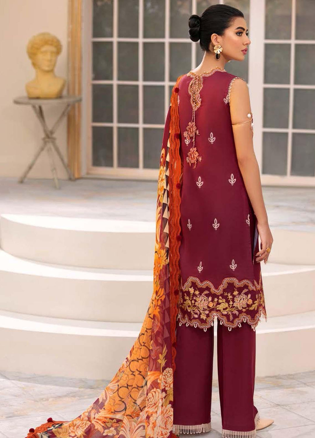 Roheenaz Embroidered Lawn Suits Unstitched 3 Piece RO22L-2 RNZ22S-02A - Summer Collection