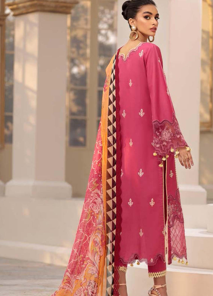 Roheenaz Embroidered Lawn Suits Unstitched 3 Piece RO22L-2 RNZ22S-02B - Summer Collection