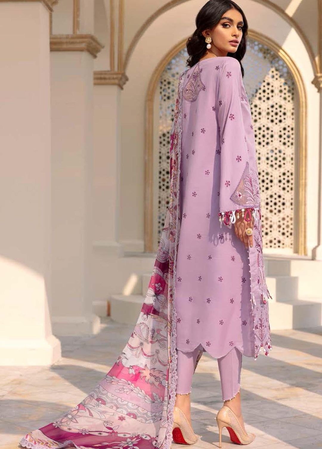 Roheenaz Embroidered Lawn Suits Unstitched 3 Piece RO22L-2 RNZ22S-03A - Summer Collection