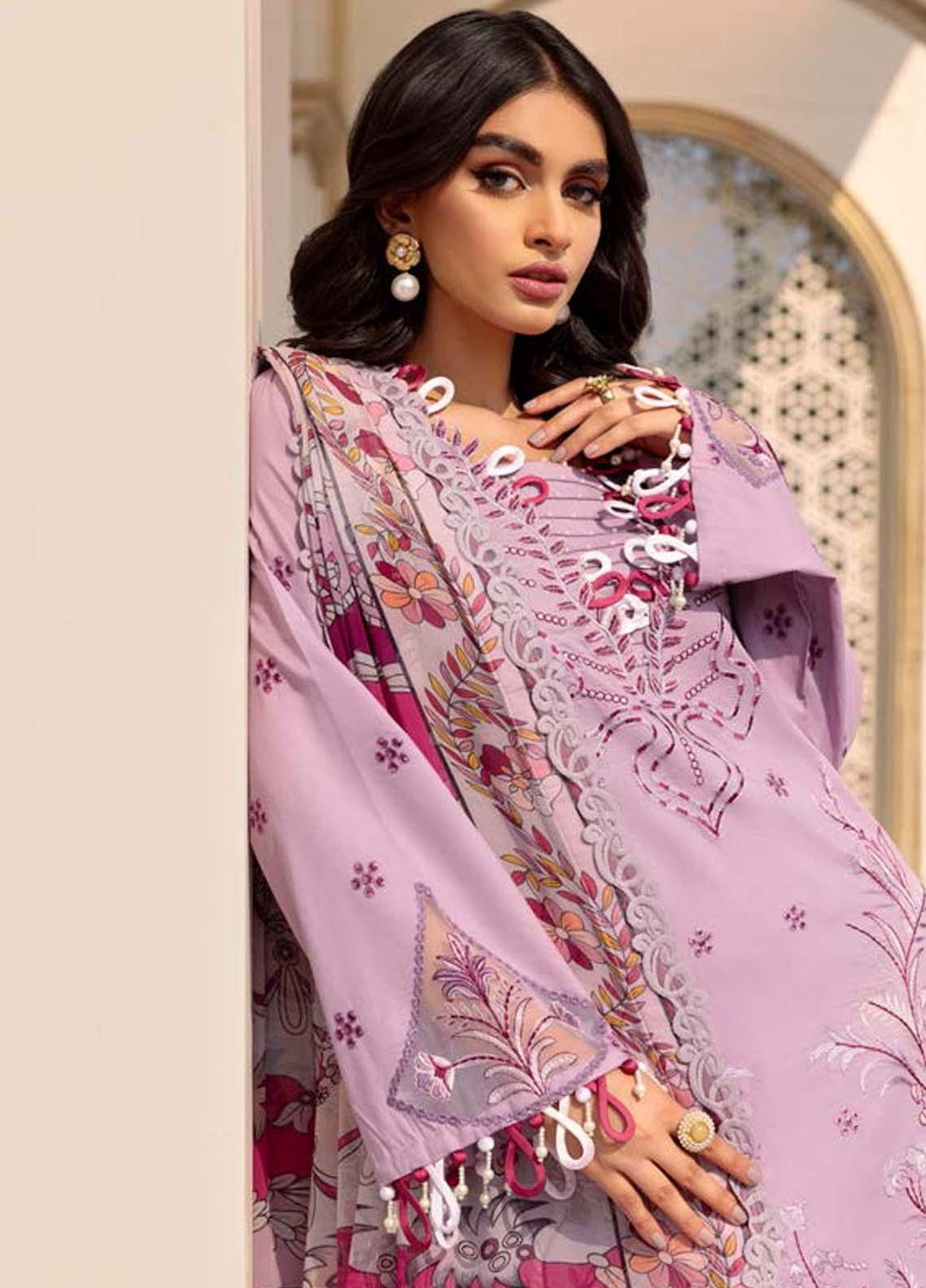 Roheenaz Embroidered Lawn Suits Unstitched 3 Piece RO22L-2 RNZ22S-03A - Summer Collection