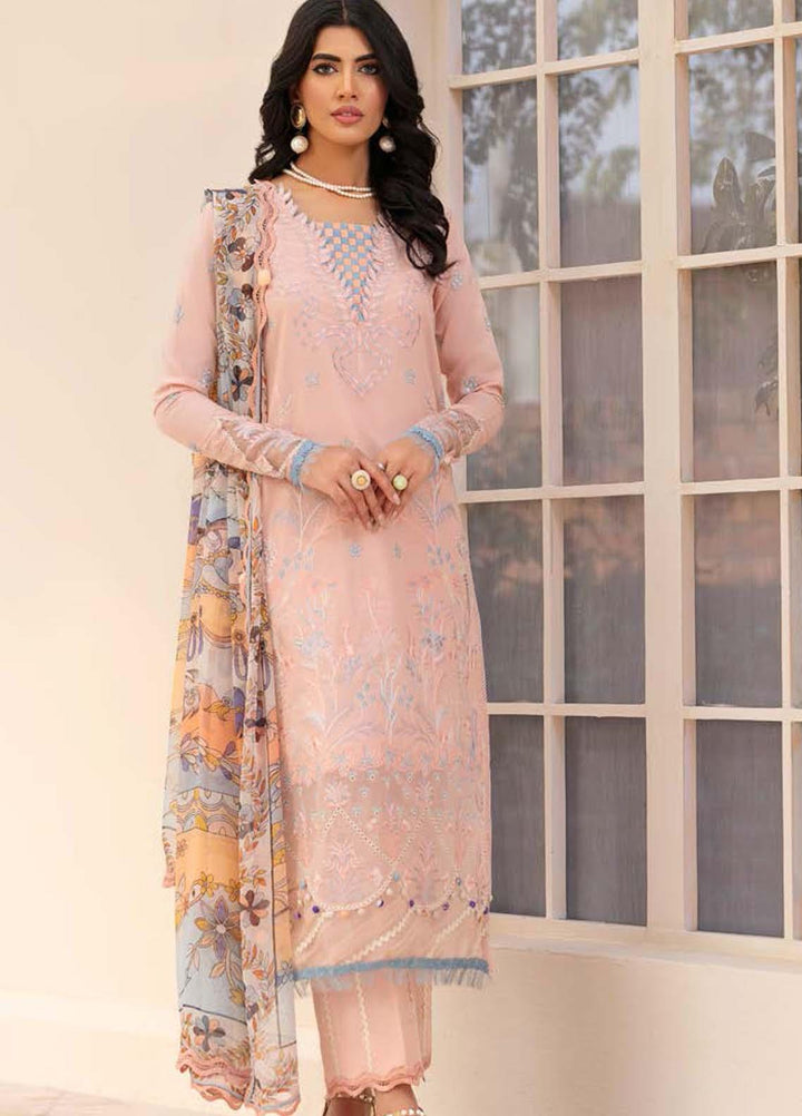 Roheenaz Embroidered Lawn Suits Unstitched 3 Piece RO22L-2 RNZ22S-03B - Summer Collection