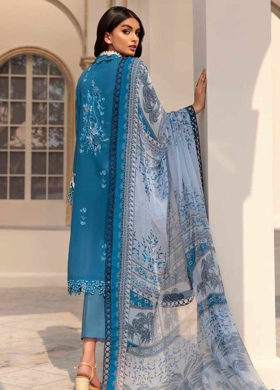 Roheenaz Embroidered Lawn Suits Unstitched 3 Piece RO22L-2 RNZ22S-04A - Summer Collection