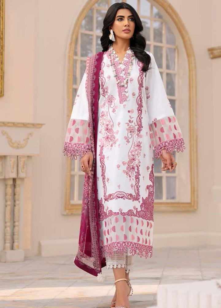 Roheenaz Embroidered Lawn Suits Unstitched 3 Piece RO22L-2 RNZ22S-04B - Summer Collection