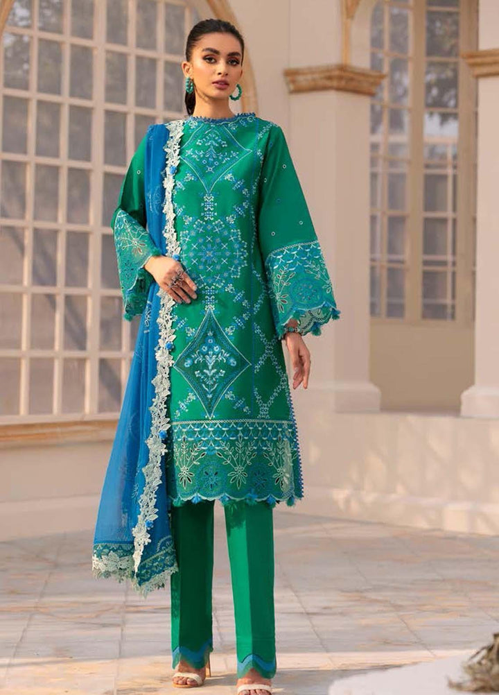 Roheenaz Embroidered Lawn Suits Unstitched 3 Piece RO22L-2 RNZ22S-05A - Summer Collection