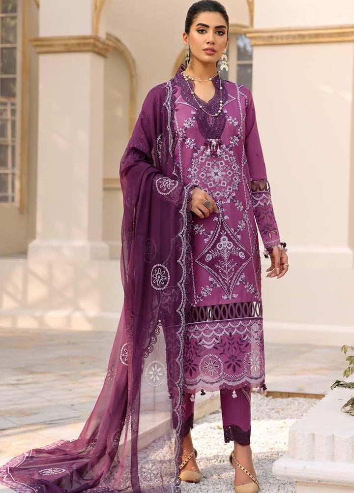 Roheenaz Embroidered Lawn Suits Unstitched 3 Piece RO22L-2 RNZ22S-05B - Summer Collection