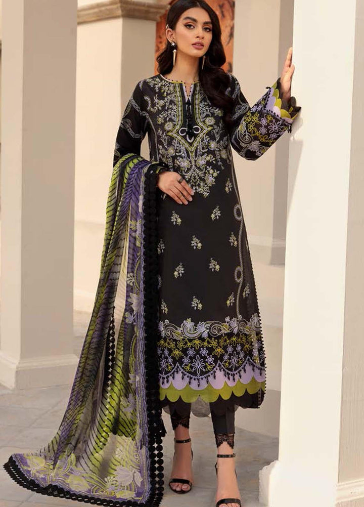 Roheenaz Embroidered Lawn Suits Unstitched 3 Piece RO22L-2 RNZ22S-06B - Summer Collection