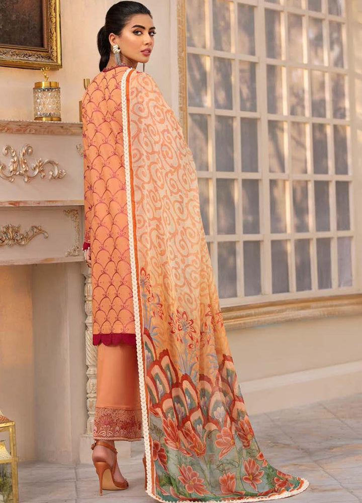 Roheenaz Embroidered Lawn Suits Unstitched 3 Piece RO22L-2 RNZ22S-07A - Summer Collection
