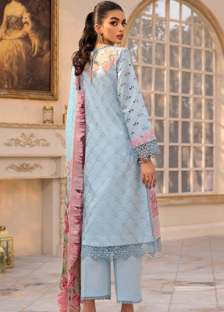 Roheenaz Embroidered Lawn Suits Unstitched 3 Piece RO22L-2 RNZ22S-07B - Summer Collection