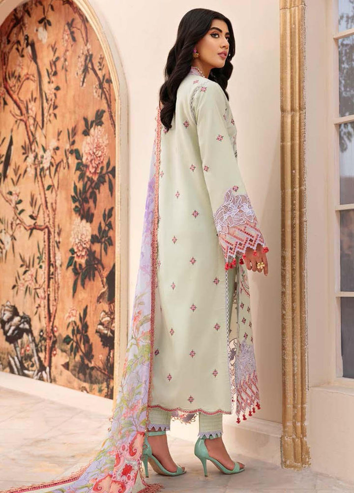 Roheenaz Embroidered Lawn Suits Unstitched 3 Piece RO22L-2 RNZ22S-08A - Summer Collection