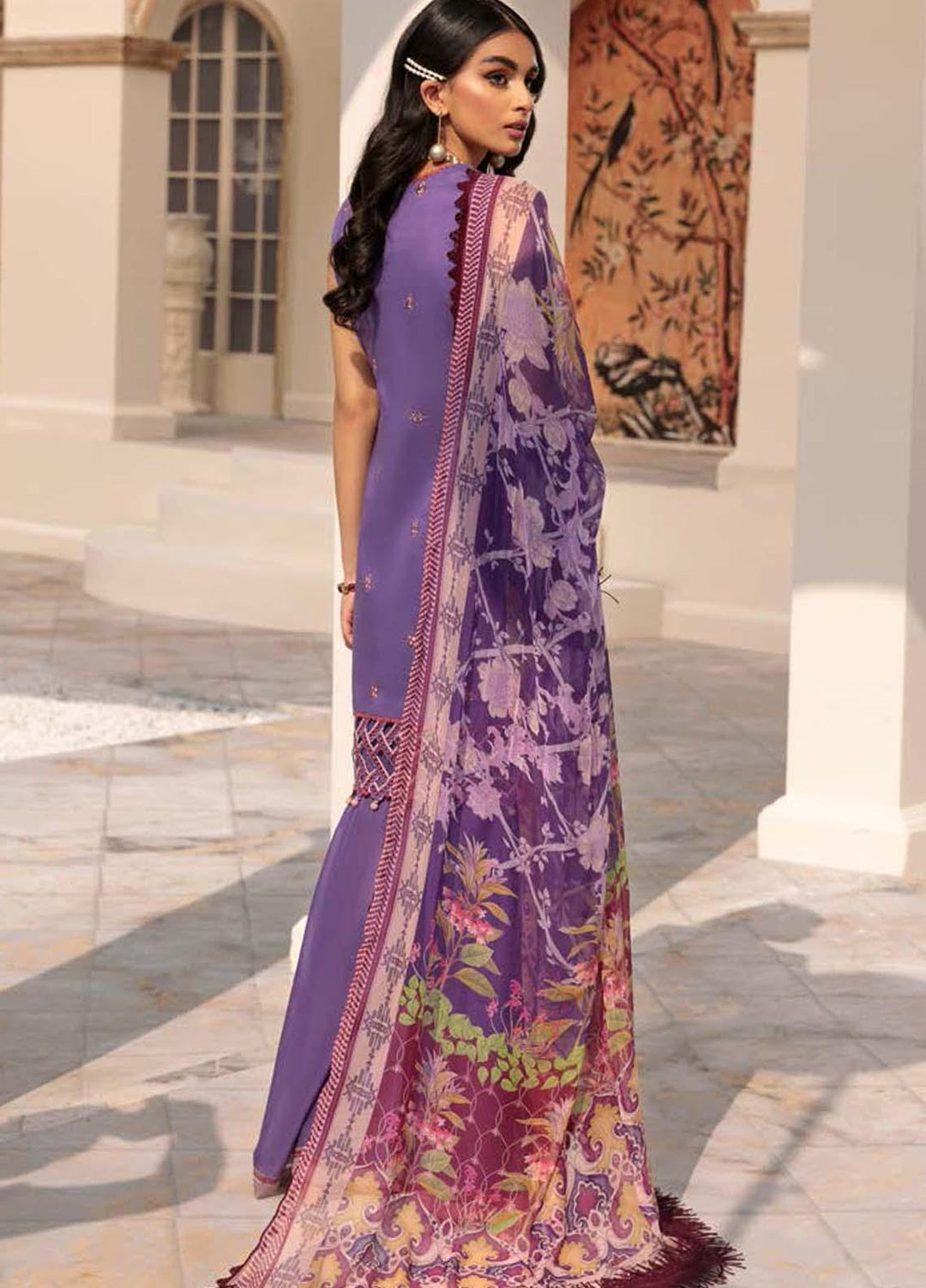 Roheenaz Embroidered Lawn Suits Unstitched 3 Piece RO22L-2 RNZ22S-08B - Summer Collection