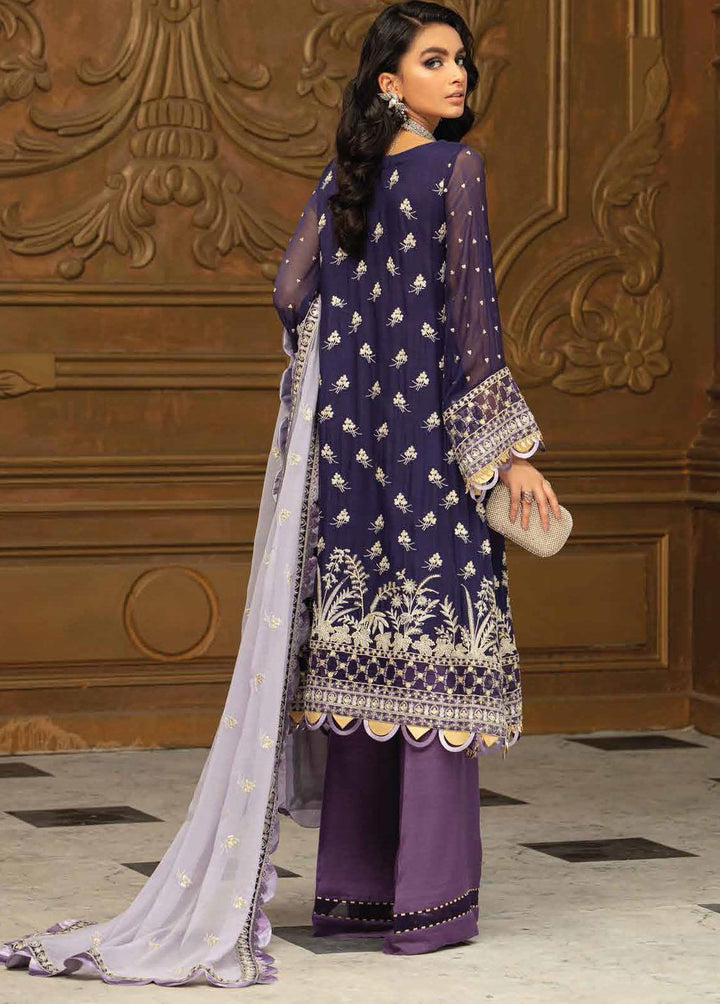 Roheenaz Embroidered Chiffon Suits Unstitched 3 Piece RO21C 01 - Luxury Collection