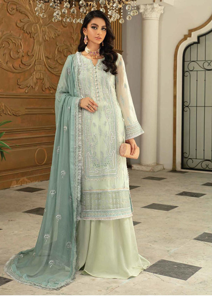 Roheenaz Embroidered Chiffon Suits Unstitched 3 Piece RO21C 02 - Luxury Collection