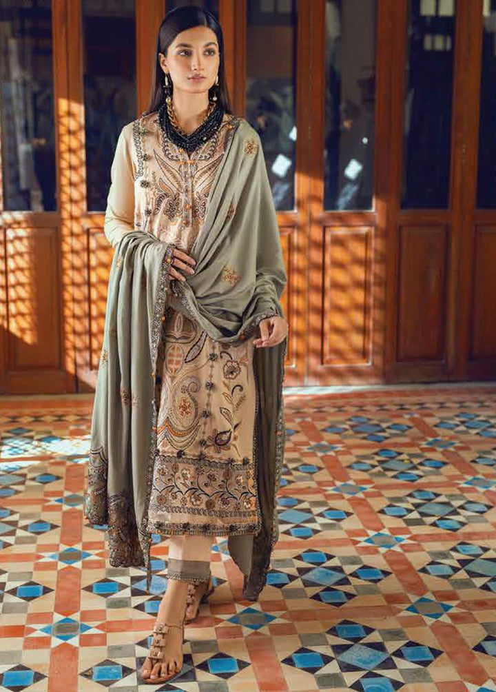 Roheenaz Embroidered Linen Suits Unstitched 3 Piece RO22FW RNZ-22-02-A - Luxury Collection