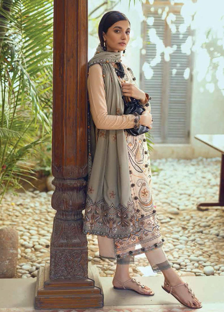 Roheenaz Embroidered Linen Suits Unstitched 3 Piece RO22FW RNZ-22-02-A - Luxury Collection