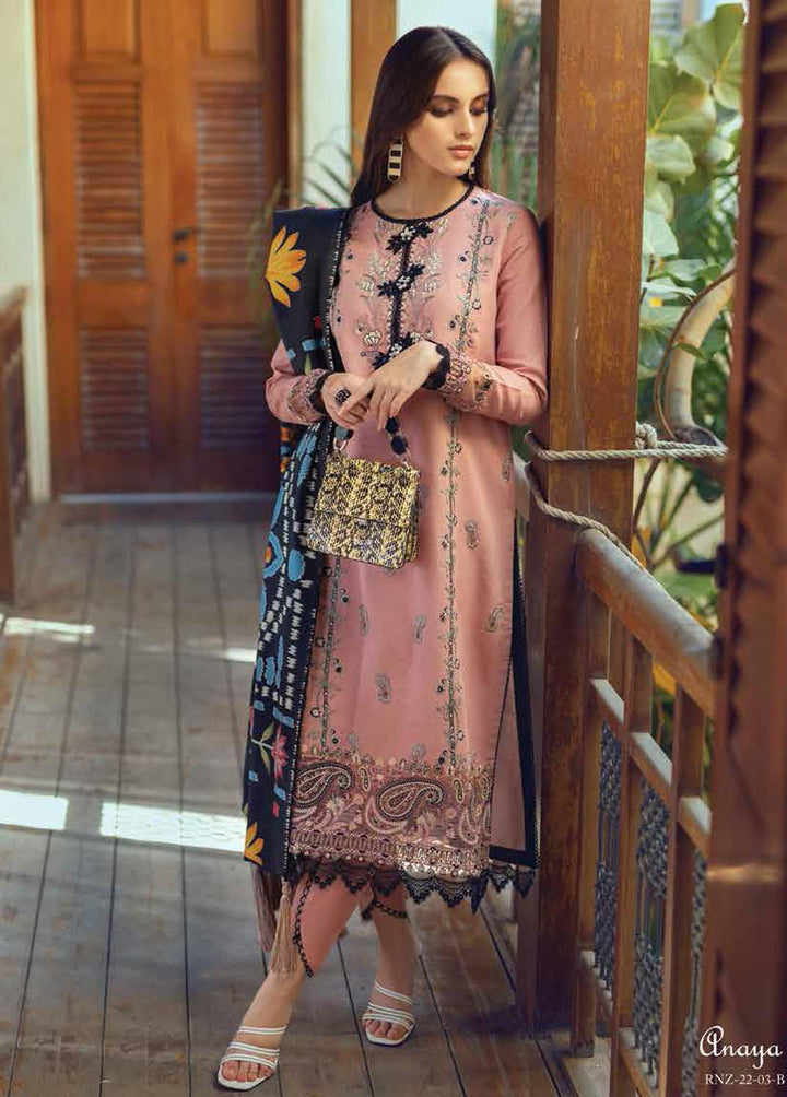 Roheenaz Embroidered Khaddar Suits Unstitched 3 Piece RO22FW RNZ-22-03-B - Luxury Collection