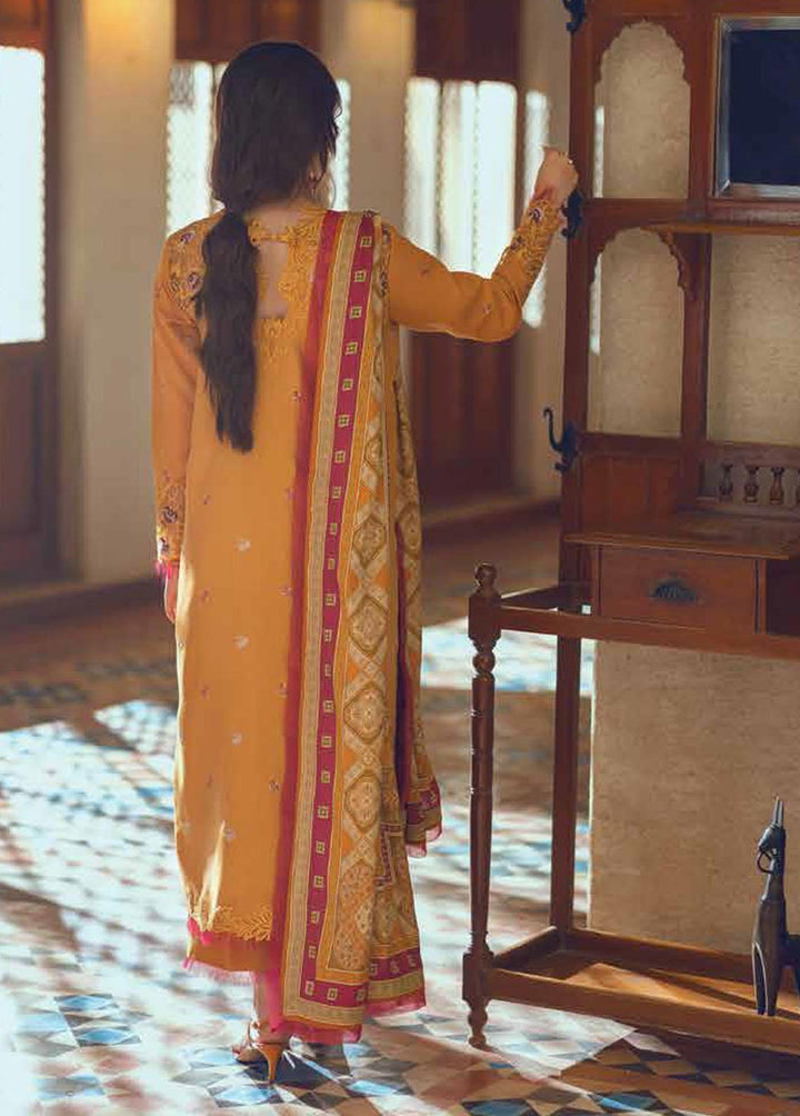 Roheenaz Embroidered Linen Suits Unstitched 3 Piece RO22FW RNZ-22-04-B - Luxury Collection